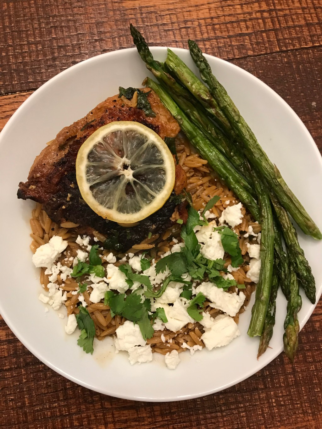 lemon pepper chicken &&nbsp;orzo