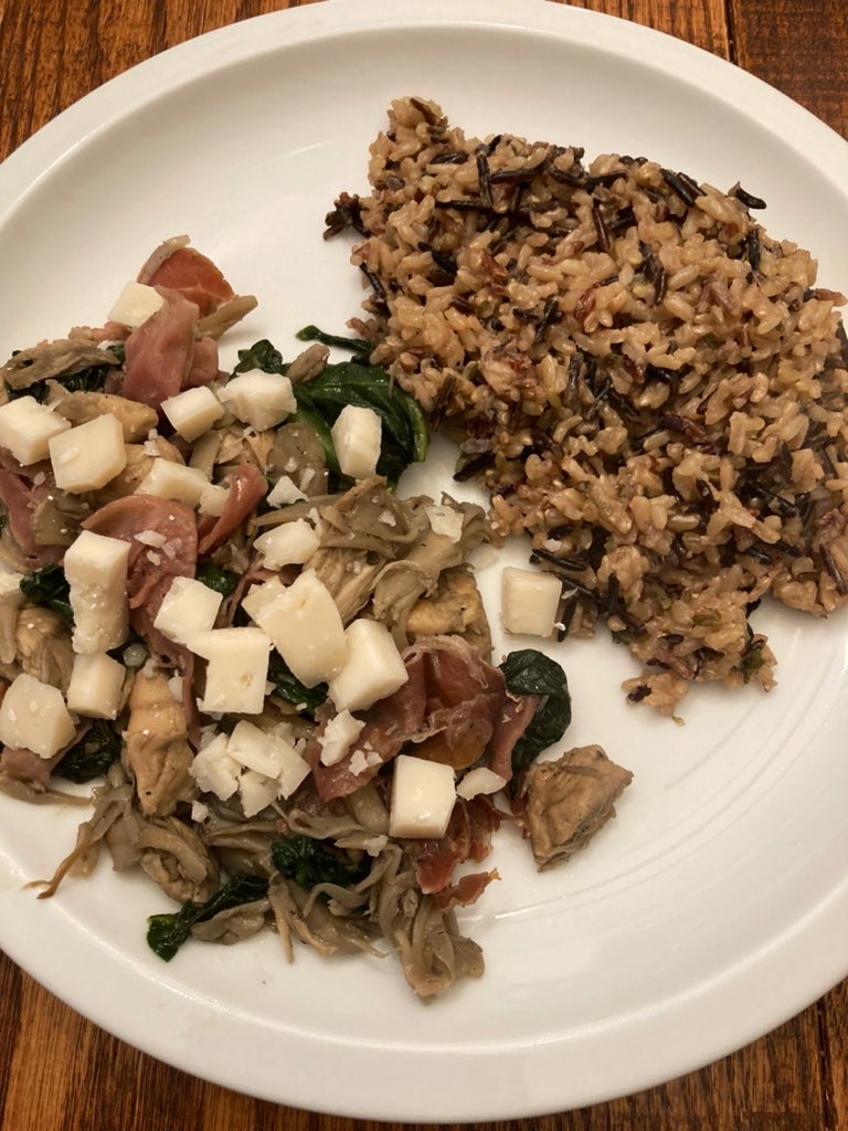 deconstructed prosciutto and mushroom chicken&nbsp;rolls