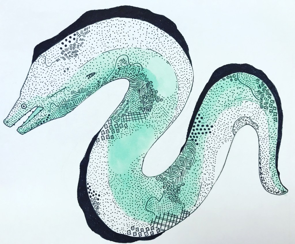 patterned mint eel